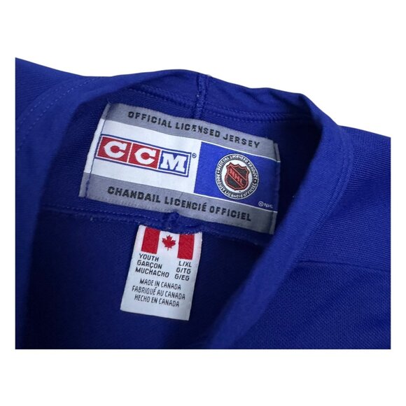 TORONTO MAPLE LEAFS NHL Vintage Y2K Blue CCM Hockey Jersey Youth L/XL - Picture 3 of 5